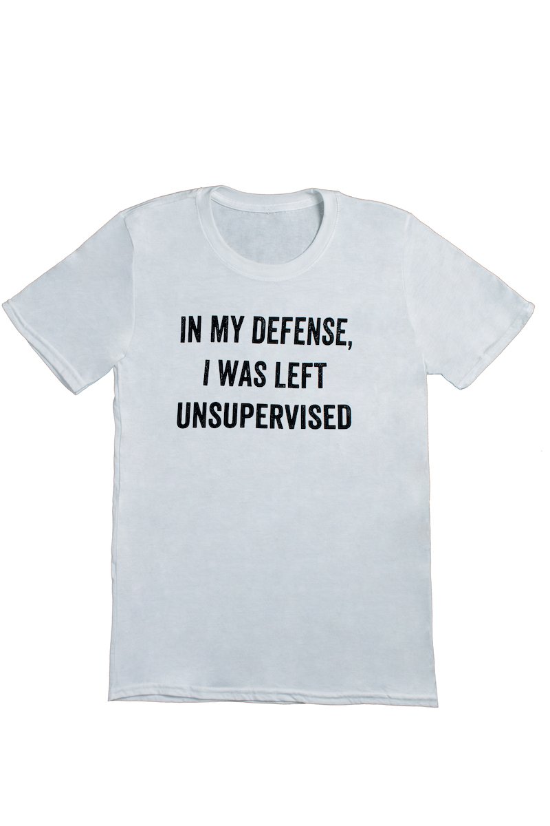 Image for IN MY DEFENSE WARNING T-SHIRT (X-LARGE)