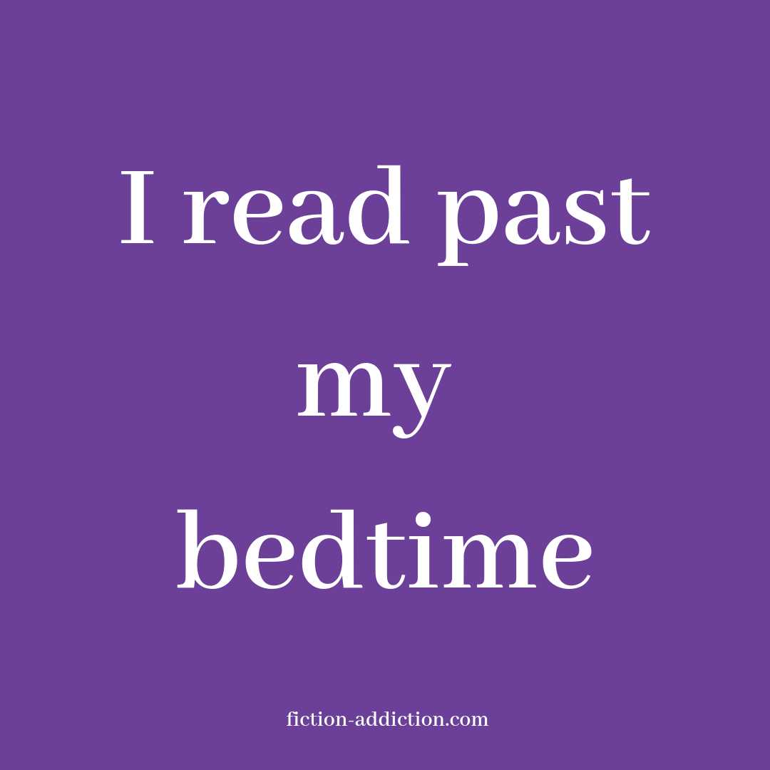Image for I READ PAST MY BEDTIME FICTION ADDICTION STICKER